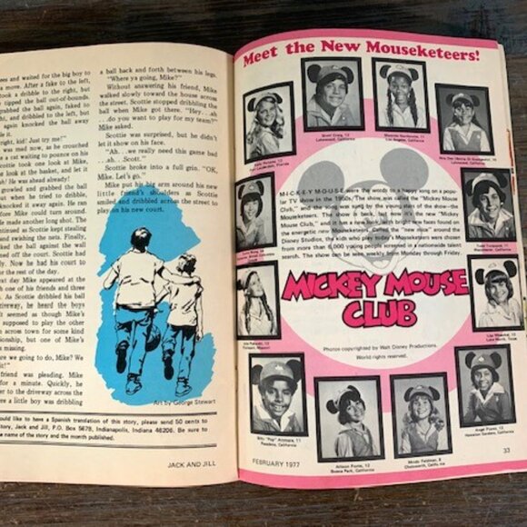 Vintage Jack & Jill Magazine February 1977 Mickey Mouse Club Mouseketeers - Picture 5 of 6
